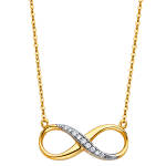 14K CZ Infinity Necklace