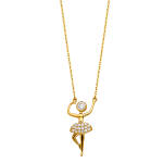 14K Ballerina Necklace