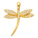 14K Dragonfly Pendant
