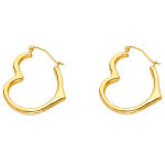 14K Heart Earrings