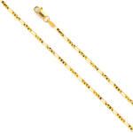 14K 2mm Figaro Chain