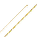 14K 2mm Cuban Chain