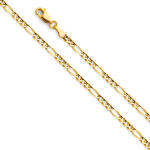 14K 3.1mm Figaro Chain