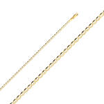 14K 2.7mm Flat Mariner Chain