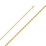 14K 2mm Solid Rope Chain
