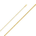 14K 1.5mm Solid Rope Chain